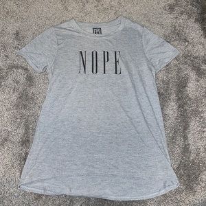Modern Lux grey “Nope” short sleeve T-shirt